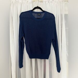 Navy blue knit sweater, like new!
